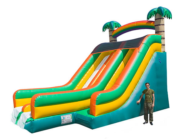 21' Big Tropical Waterslide water bounce house for backyard cookout ideas