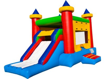 EZ Castle Combo Slide/Bouncer outdoor kids party planning idea,  Bouncehouse, Castle