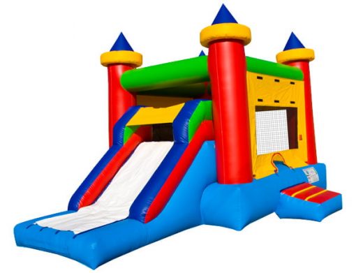 EZ Castle Combo Slide/Bouncer outdoor kids party planning idea,  Bouncehouse, Castle