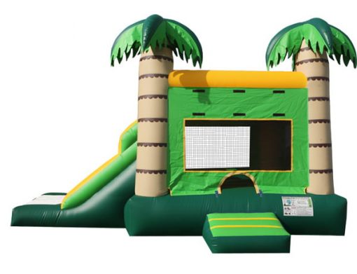 Tropical Slide and Jump Combo for pool party ideas,  Beach, Bouncehouse, Hawaiian, Luau, Spongebob, Tropical