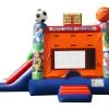 Sports theme inflatable bounce house with slide for kids party ideas Greensboro,  Bouncehouse, Sports