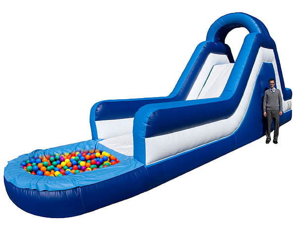 14 Blue Climb Slide W Ball Pit Kicks And Giggles Usa The Premiere Inflatable Moonwalk Jump House Waterslide And Bounce House Rental Company In Nc
