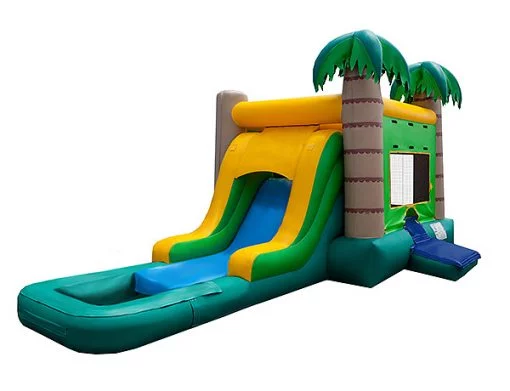 Cool fun in the sun with a waterslide bouncehouse,  Beach, Bouncehouse, Hawaiian, Luau, Spongebob, Tropical