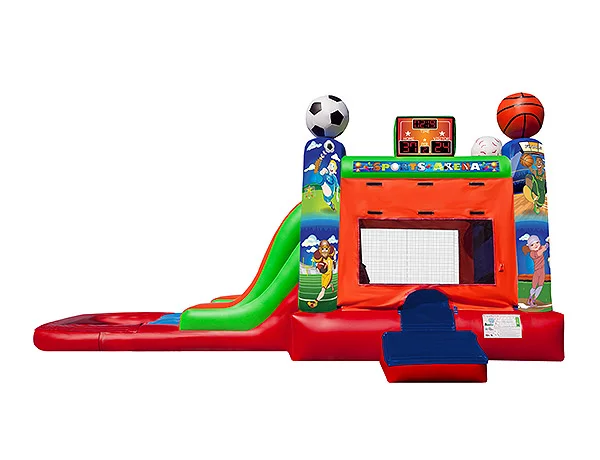 EZ Sports Wet Combo High Point, Lexington, Graham,  Bouncehouse, Single Lane, Sports, Water Fun