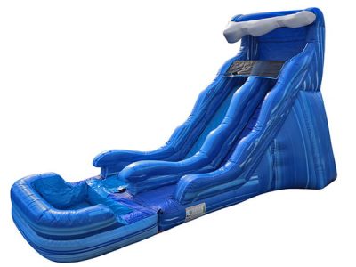 17 Blue Wave Waterslide Inflatable Durham,  Dual Lanes, Inflatable Slide, Water Fun, Waterslide