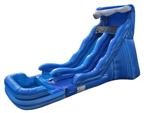 17 Blue Wave Waterslide Inflatable Durham,  Dual Lanes, Inflatable Slide, Water Fun, Waterslide