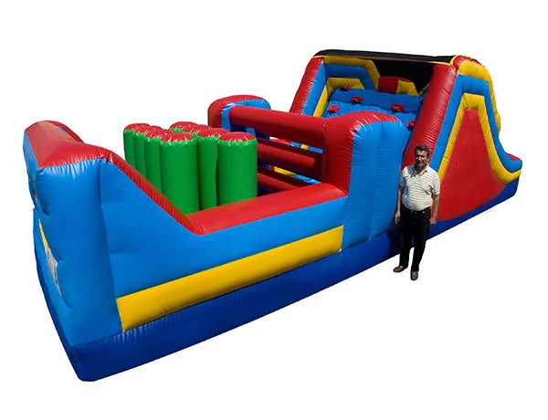 32' Obstacle Course Bouncer For Rent,  Activity, Games, Gladiators, Interactive, Ninja, Obstacle Course