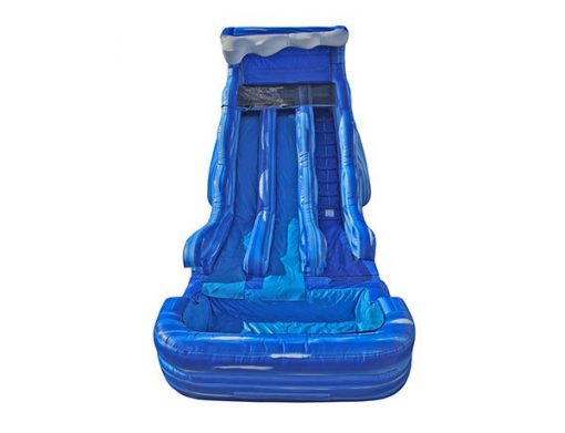 Blue Wave Dual Waterslide 17' bouncer - Burlington,  Dual Lanes, Inflatable Slide, Water Fun, Waterslide