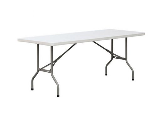 6' rectangular plastic table for rent,  