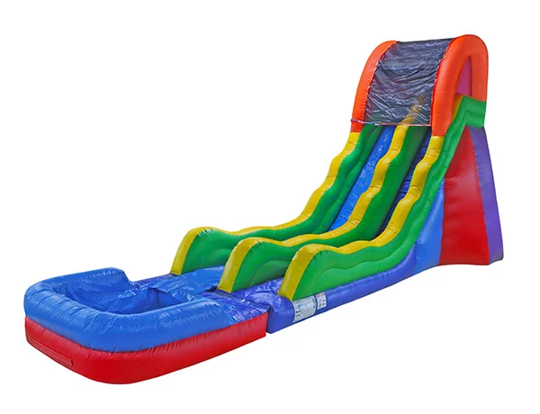 17′ Fun Inflatable Waterslide with Pool