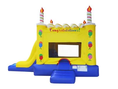 Birthday Cake Combo Bouncehouse,  Birthday, Bouncehouse, Bouncer, Cake, Single Lane, Water Fun